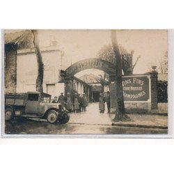 CARTE PHOTO A LOCALISER : cidrerie E. CHATELIN vins en gros, vins fins cidre mousseux champagnes, camion - tres bon etat