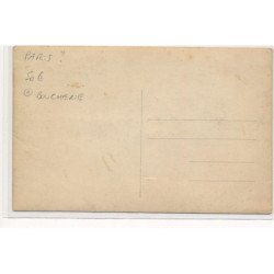CARTE PHOTO A LOCALISER : paris(?) boucherie - tres bon etat