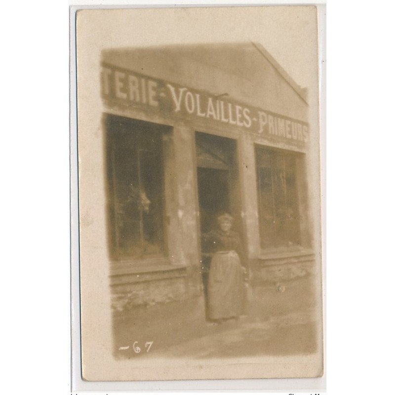 CARTE PHOTO A LOCALISER : charcuterie, volailles, primeurs - tres bon etat