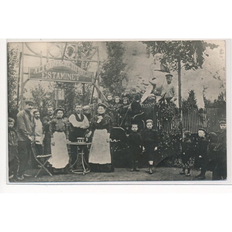 CARTE PHOTO A LOCALISER : estaminet nord(?) pas de calais(?) a la campagne ini halot