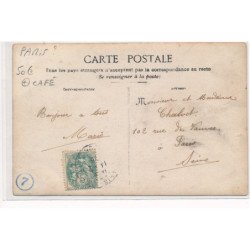 CARTE PHOTO A LOCALISER : paris(?), café - tres bon etat