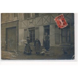 CARTE PHOTO A LOCALISER : montreuil-sous-bois(?) cordonnerie neuf et réparation - etat