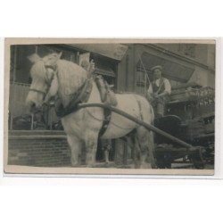 CARTE PHOTO A LOCALISER : attelage de livraison - tres bon etat