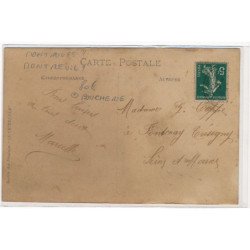 CARTE PHOTO A LOCALISER : montrouge(?) montreuil(?) boucherie - tres bon etat