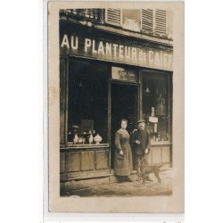 CARTE PHOTO A LOCALISER : café, au planteur de caiffa, cahen - tres bon etat