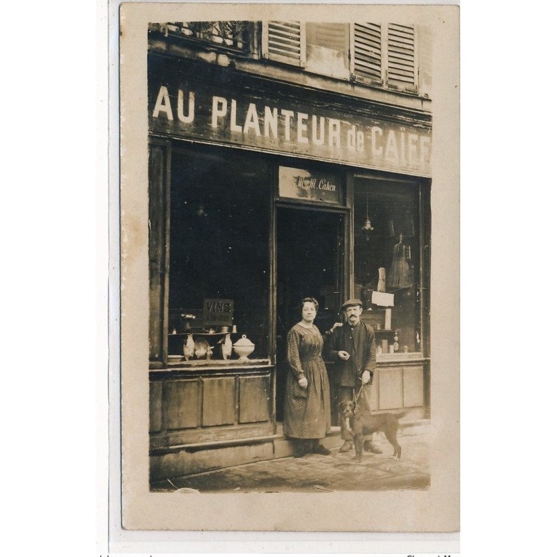 CARTE PHOTO A LOCALISER : café, au planteur de caiffa, cahen - tres bon etat