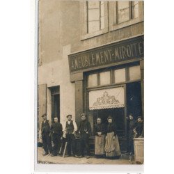 CARTE PHOTO A LOCALISER : miroiterie, cachet nimes à clermont - tres bon etat