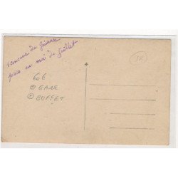 CARTE PHOTO A LOCALISER : gare, buffet - tres bon etat