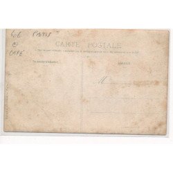 CARTE PHOTO A LOCALISER : paris(?), café - tres bon etat