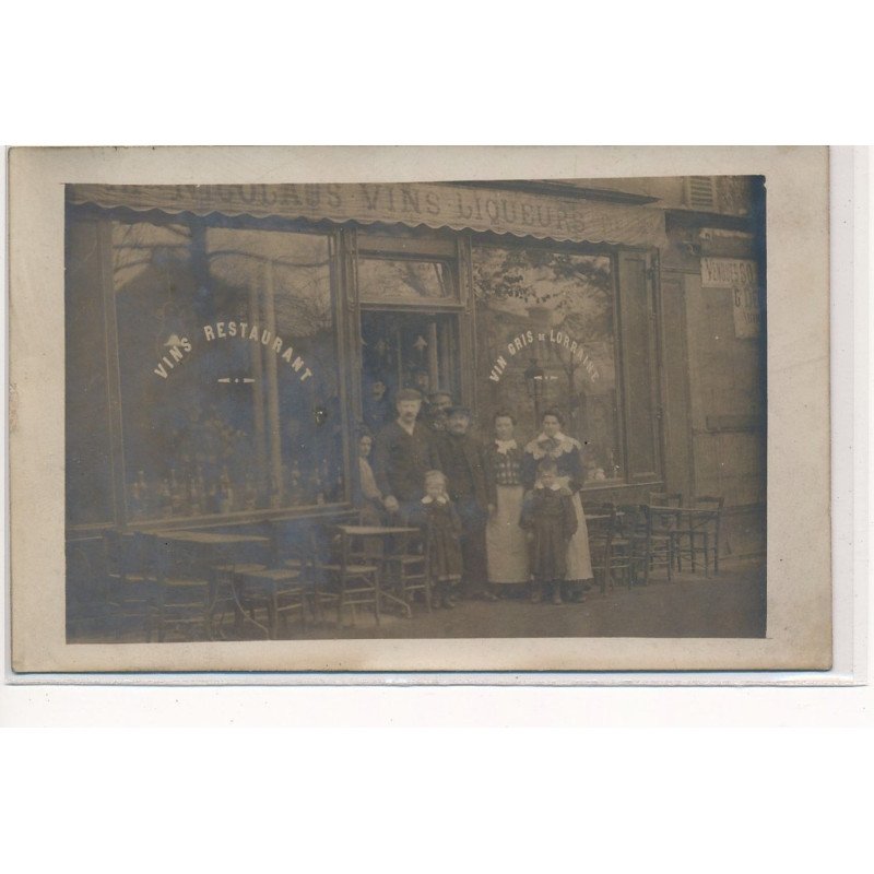 CARTE PHOTO A LOCALISER : paris(?) vins restaurant, vin gris de lorraine