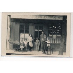 CARTE PHOTO A LOCALISER : paris(?) restaurant "au bon picolo" M. Sauvage - tres bon etat