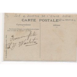 CARTE PHOTO A LOCALISER : buvette de l'etoile bleu, wachter, attelage - tres bon etat