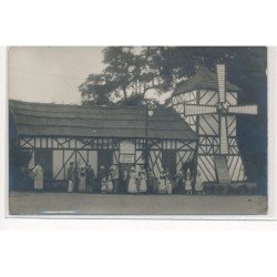 CARTE PHOTO A LOCALISER : normandie(?), moulin à vent, chomieres de la gaités - tres bon etat