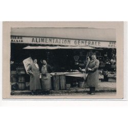 CARTE PHOTO A LOCALISER : paris(?) epicerie, alimentation generale - tres bon etat