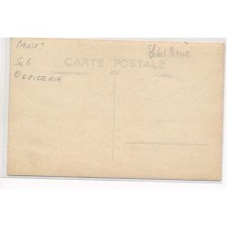 CARTE PHOTO A LOCALISER : paris(?) epicerie, alimentation generale - tres bon etat