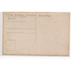 CARTE PHOTO A LOCALISER : banque societe generale paris(?) - tres bon etat