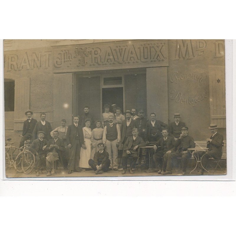 CARTE PHOTO A LOCALISER : restaurant travaux, pension bourgeoise - tres bon etat