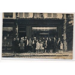 CARTE PHOTO A LOCALISER : paris(?) coiffeur parfumerie, Thebault - etat