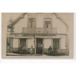 CARTE PHOTO A LOCALISER : hotel et café, biere la fauvette, café hotel - tres bon etat
