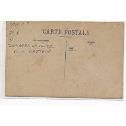 CARTE PHOTO A LOCALISER : paris(?) dragees et boites pour bapteme - tres bon etat