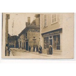CARTE PHOTO A LOCALISER : societe economique, pharmacie, librairie, papeterie - tres bon etat