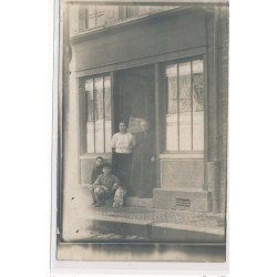 CARTE PHOTO A LOCALISER : paris(?) repasseur croset - tres bon etat