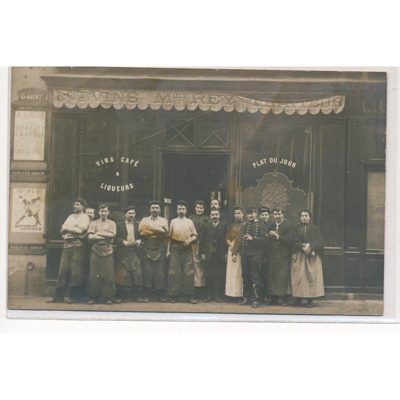 CARTE PHOTO A LOCALISER : paris(?) Mon Rey Traiteur, vins cafe et liqueurs, plat du jour - etat