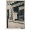 CARTE PHOTO A LOCALISER : paris(?) boulangerie R. Abran - tres bon etat