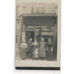 CARTE PHOTO A LOCALISER : paris(?) cordonnerie, chaussures confection, J. Jameton - etat