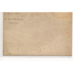 CARTE PHOTO A LOCALISER : paris(?) confection marin, mercerie, modes - etat