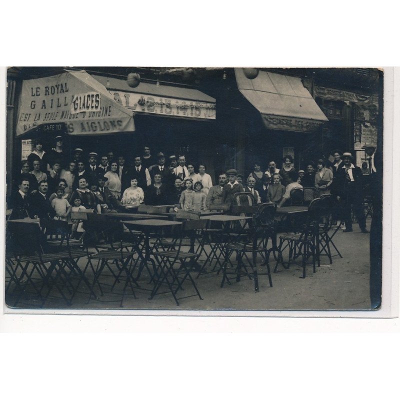 CARTE PHOTO A LOCALISER : paris(?) parfumerie des gobelins le royal gailla, glace - tres bon etat