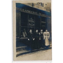 CARTE PHOTO A LOCALISER : paris(?) boulangerie moderne Roussel Gesland Vannier - tres bon etat