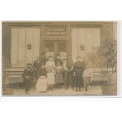 CARTE PHOTO A LOCALISER : paris(?) A.M. Delaporte Delouche Succursale, byrrh - tres bon etat