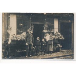 CARTE PHOTO A LOCALISER : paris(?) epicerie - etat