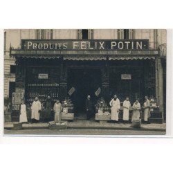 COMPIEGNE : carte photo de l'épicerie Félix Potin au 4 rue de Magenta - très bon état