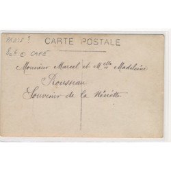 CARTE PHOTO A LOCALISER : paris(?) café, jean, billard - tres bon etat