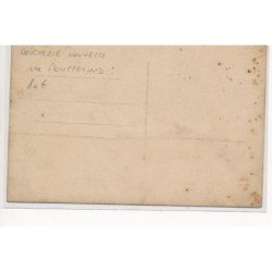 CARTE PHOTO A LOCALISER : paris(?) boucherie nouvelle rue mouffetard(?) - tres bon etat