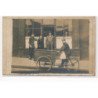 CARTE PHOTO A LOCALISER : paris(?) triporteur, patisserie du lavoirs "où allons nous? chez Eugene" - tres bon etat