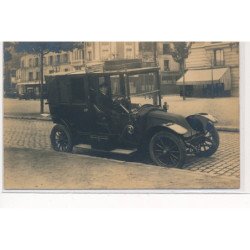 CARTE PHOTO A LOCALISER : paris(?) automobiles - tres bon etat