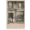 CARTE PHOTO A LOCALISER : paris(?) buvette, vins liqueurs comestible, magasin - tres bon etat