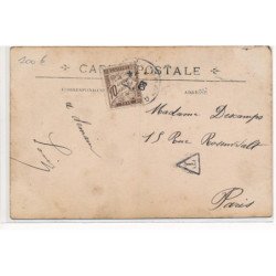 CARTE PHOTO A LOCALISER : paris(?) triperie poissons - tres bon etat