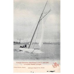 NANTES - Grande Semaine Maritime LMF - Août 1908 - Le Yacht " Suzette " en régate - très bon état