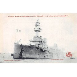 NANTES - Grande Semaine Maritime LMF - Août 1908 - Le Croiseur Cuirassé " Amiral Aube " - très bon état