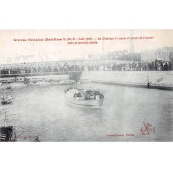 NANTES - Grande Semaine Maritime LMF - Août 1908 - Chaloupe à vapeur et Canots de l'Escadre - très bon état