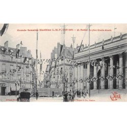 NANTES - Grande Semaine Maritime LMF - Août 1908 - La Place Graslin décorée - très bon état
