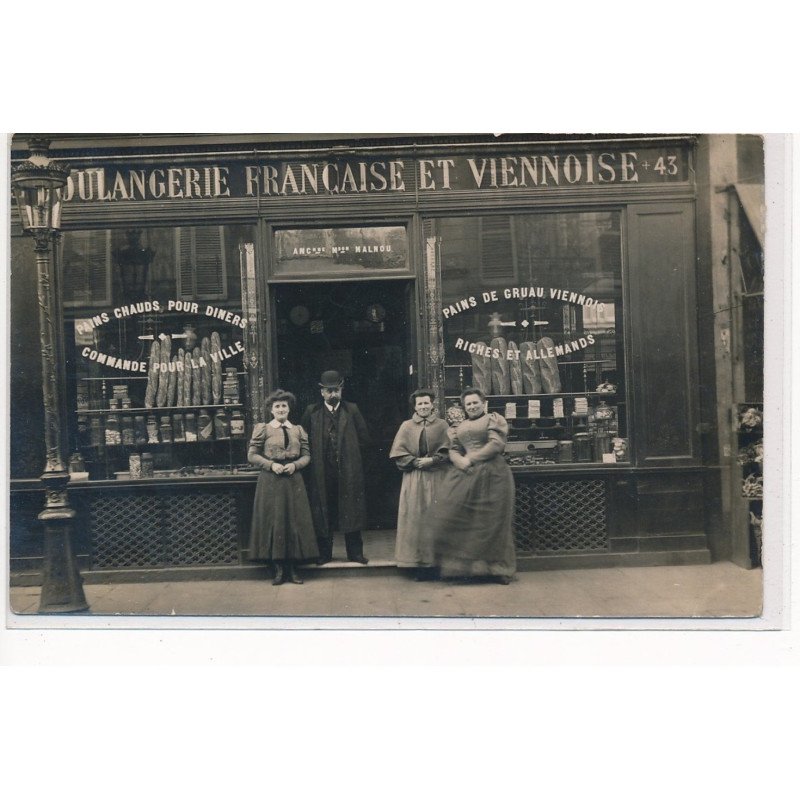 PARIS : maison Malnou herbelaut boulanger ou peltier octave 43rue du temple 3e bottin 1906-1907 et 1900 - tres bon etat