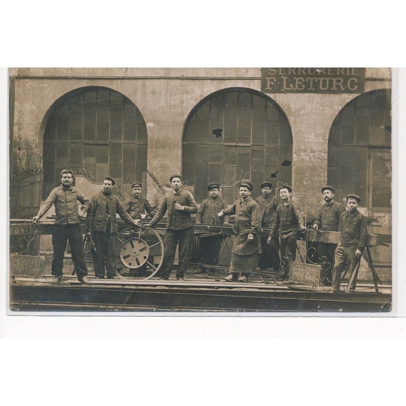 PARIS : serrurerie F. Leturc 17 rue de lyon 12e arrondissement bottin 1910 à 1928 - tres bon etat