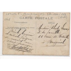 PARIS : serrurerie F. Leturc 17 rue de lyon 12e arrondissement bottin 1910 à 1928 - tres bon etat