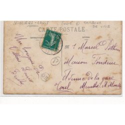 VILLIERS-LOUIS : tambour de ville, affiche du credit lyonnais - tres bon etat