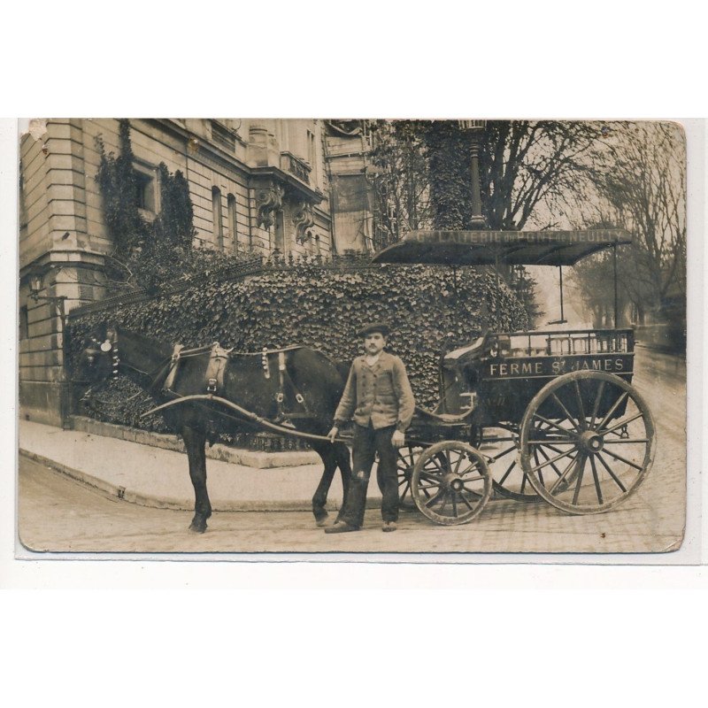 NEUILLY-sur-SEINE : attelage de livraison, ferme st-james - etat NEUILLY-sur-SEINE : attelage de livraison, ferme st-james - etat
